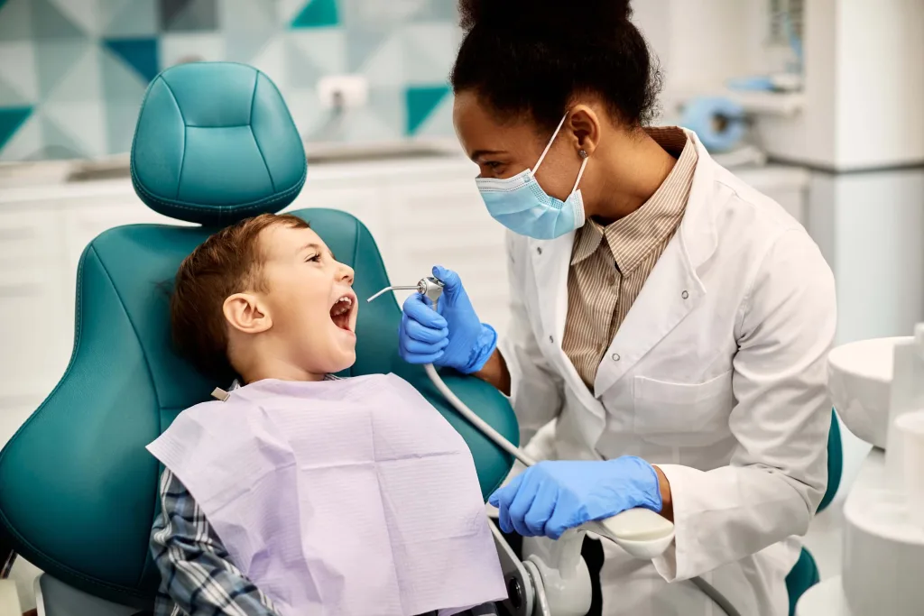 Dentist applying Anesthesia